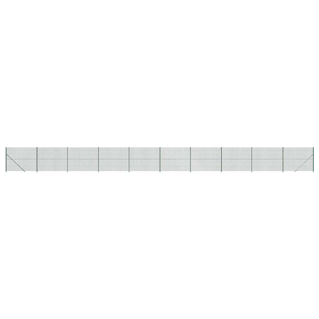 Maschendrahtzaun mit Bodenflansch Grün 1,6x25 m