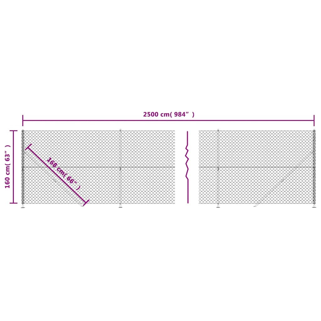 Maschendrahtzaun mit Bodenflansch Grün 1,6x25 m