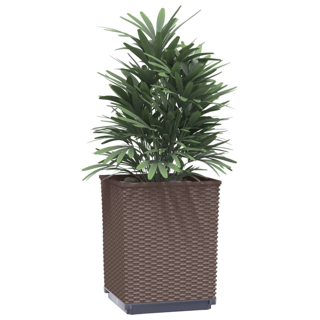 Pflanzkübel 2 Stk. Braun 30x30x37 cm Polypropylen