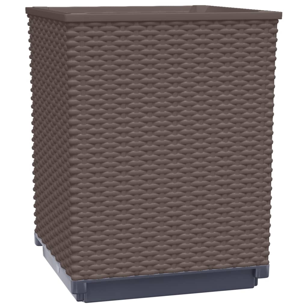 Pflanzkübel 2 Stk. Braun 30x30x37 cm Polypropylen
