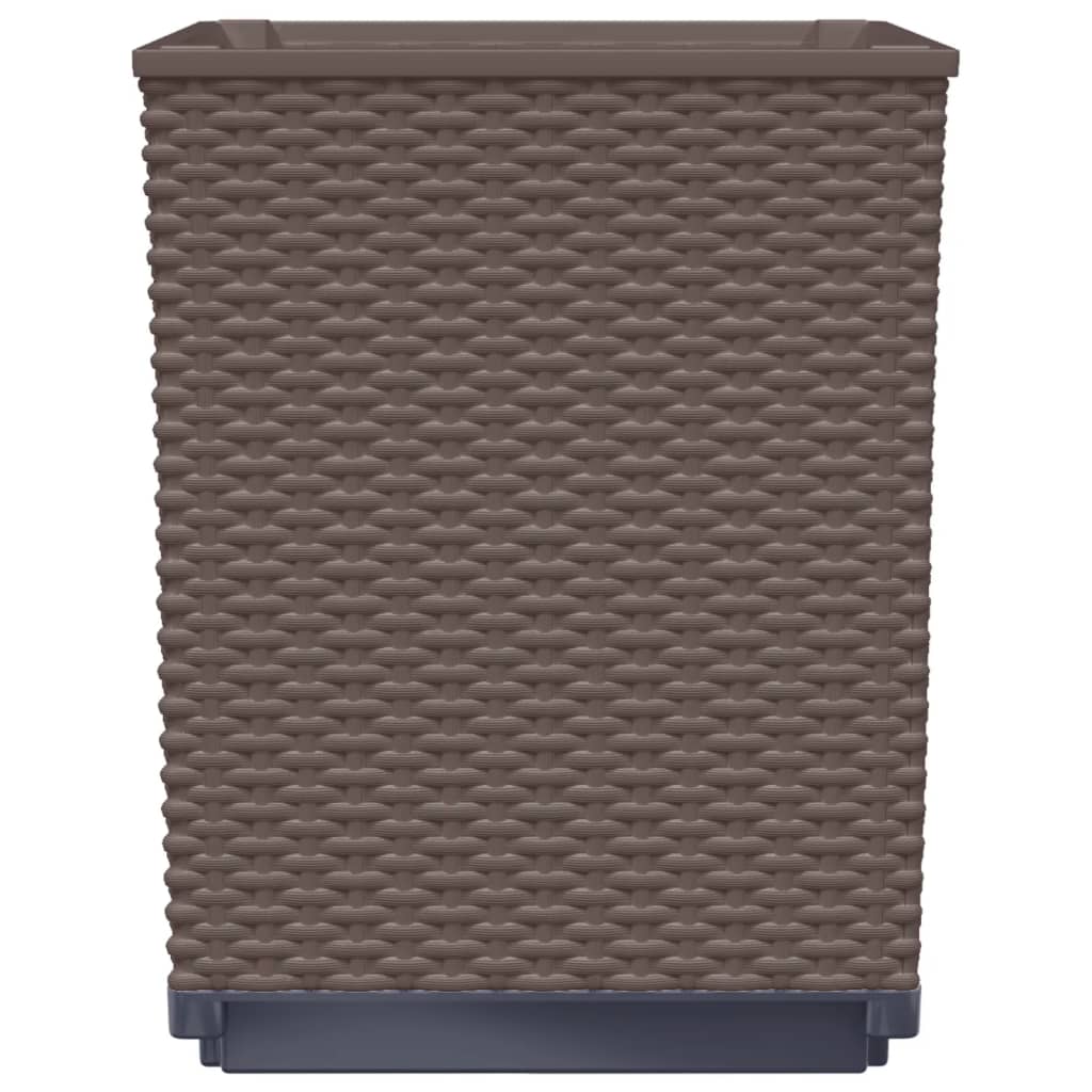Pflanzkübel 2 Stk. Braun 30x30x37 cm Polypropylen