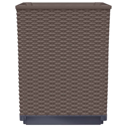Pflanzkübel 2 Stk. Braun 30x30x37 cm Polypropylen