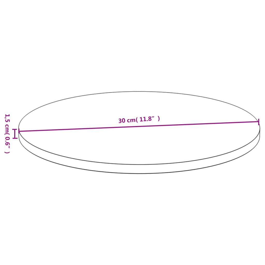 Tischplatte Ø30x1,5 cm Bambus