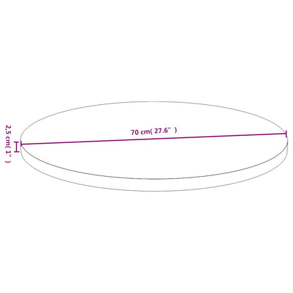 Tischplatte Ø70x2,5 cm Bambus