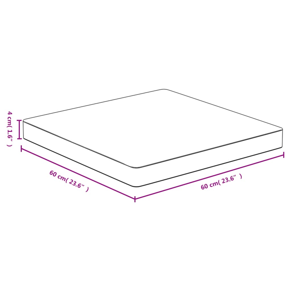Tischplatte 60x60x4 cm Bambus