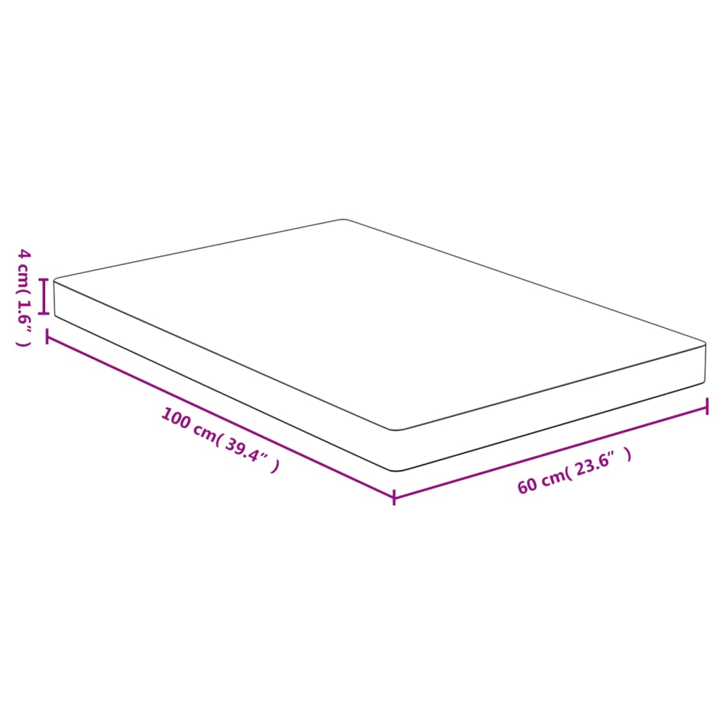 Tischplatte 60x100x4 cm Bambus