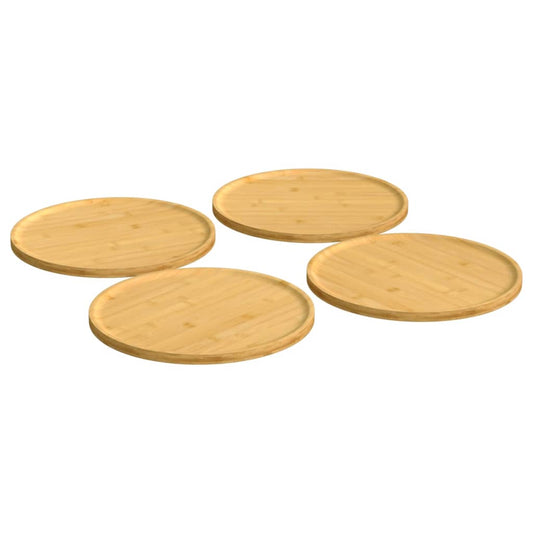 Assiettes à pizza 4 pièces Ø32x1,5 cm bambou