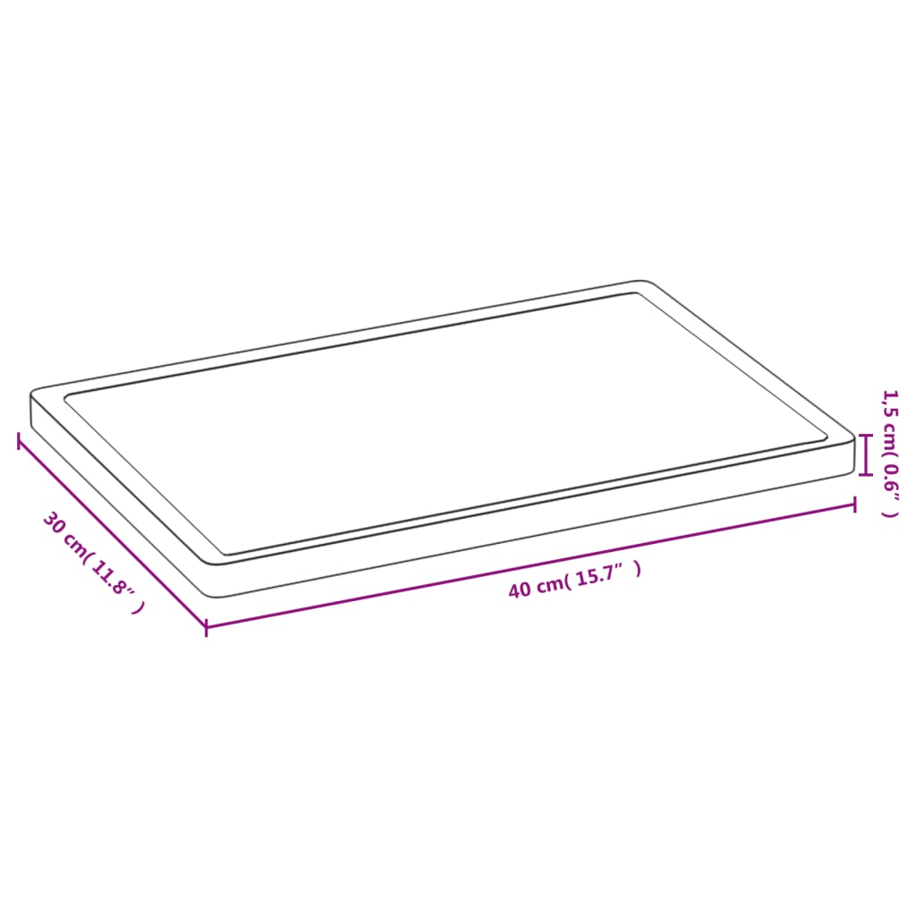 Schneidebrett 40x30x1,5 cm Bambus