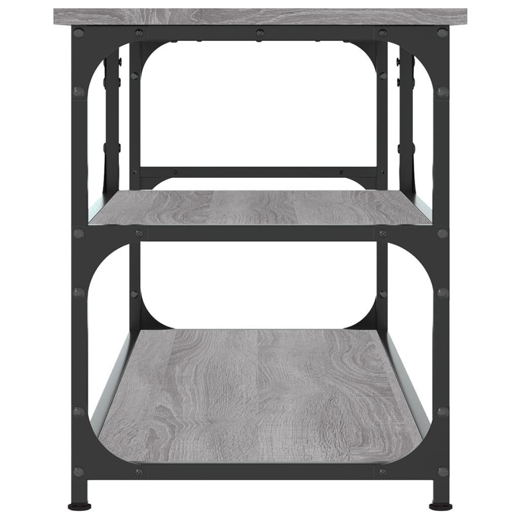 Meuble TV gris Sonoma 103x38x46,5 cm en bois et acier