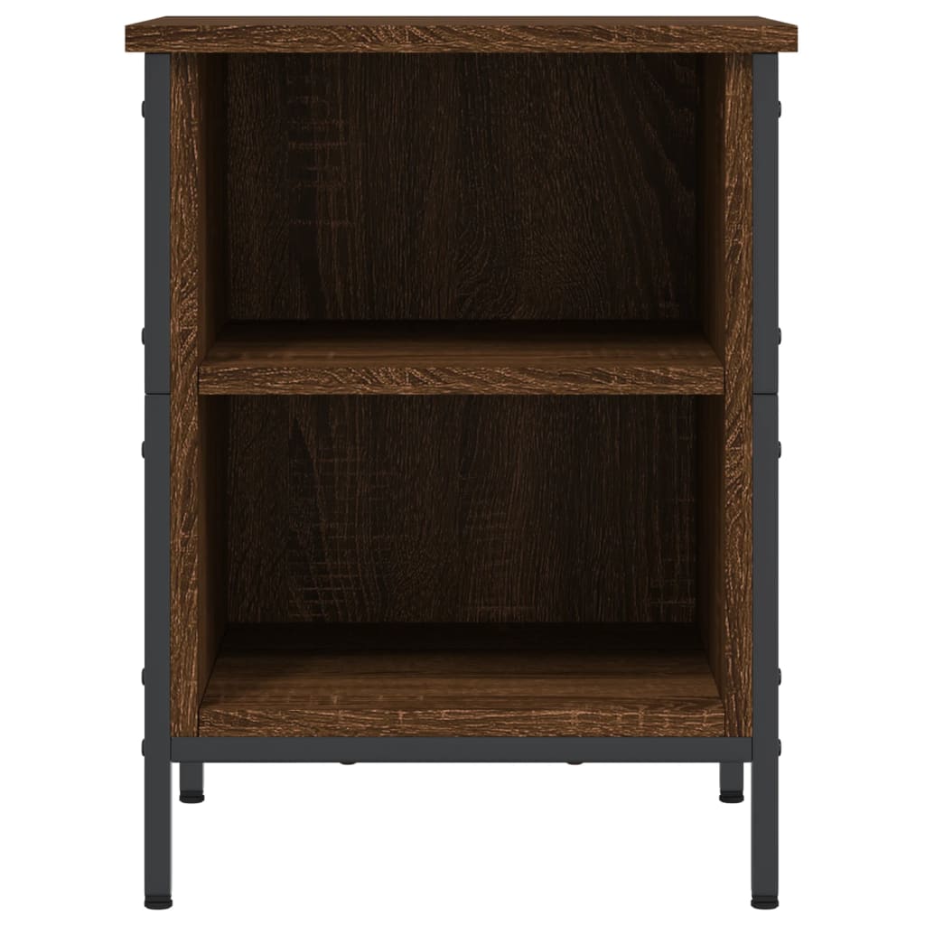 Étagère à chaussures aspect chêne marron 38x35x50 cm en bois
