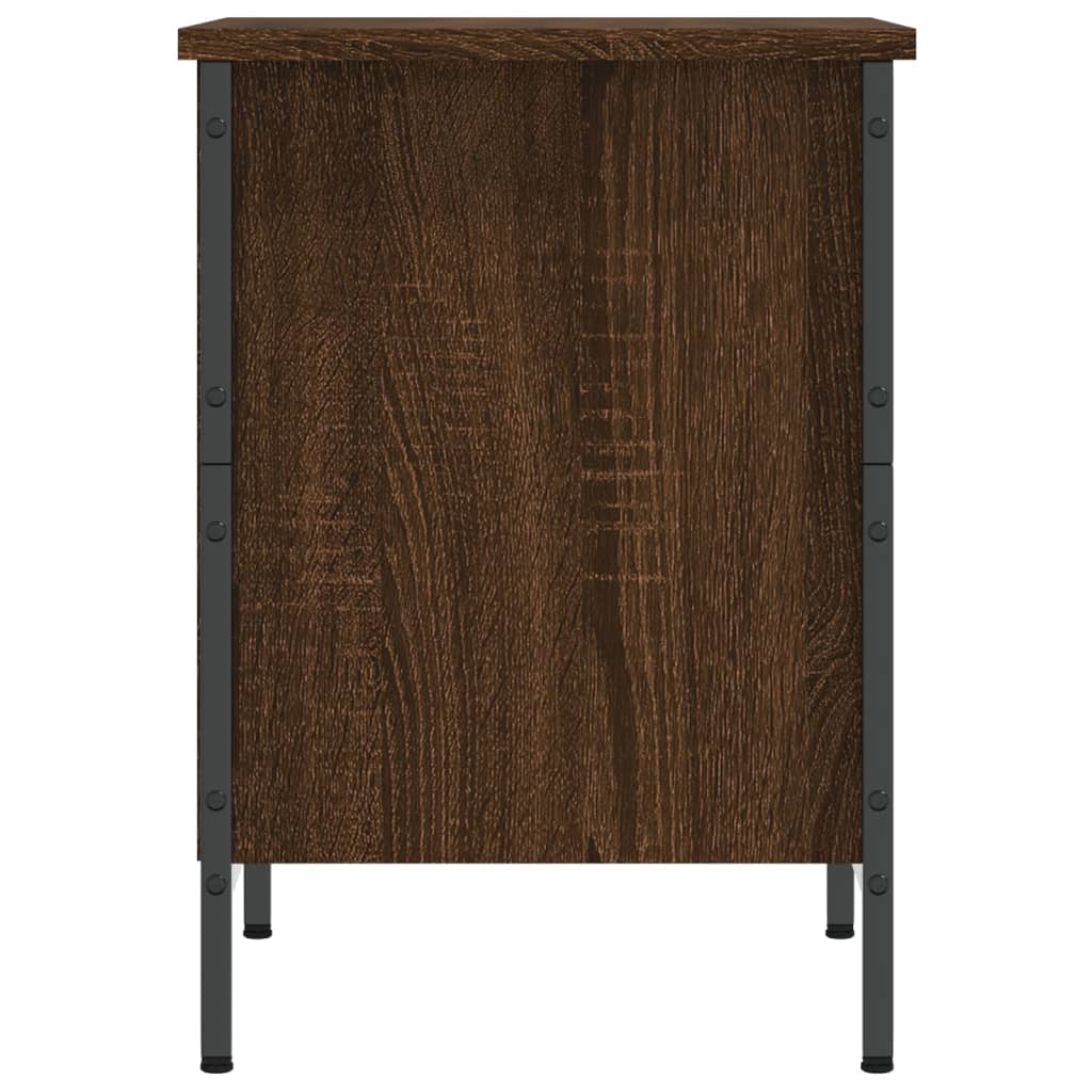 Étagère à chaussures aspect chêne marron 38x35x50 cm en bois