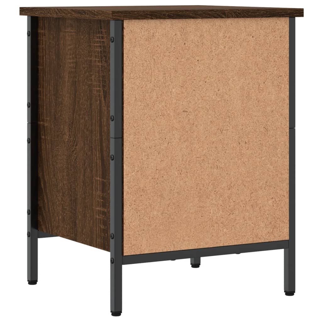 Étagère à chaussures aspect chêne marron 38x35x50 cm en bois