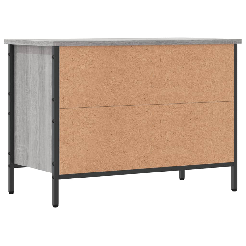 Étagère à chaussures gris Sonoma 69x35x50 cm en bois