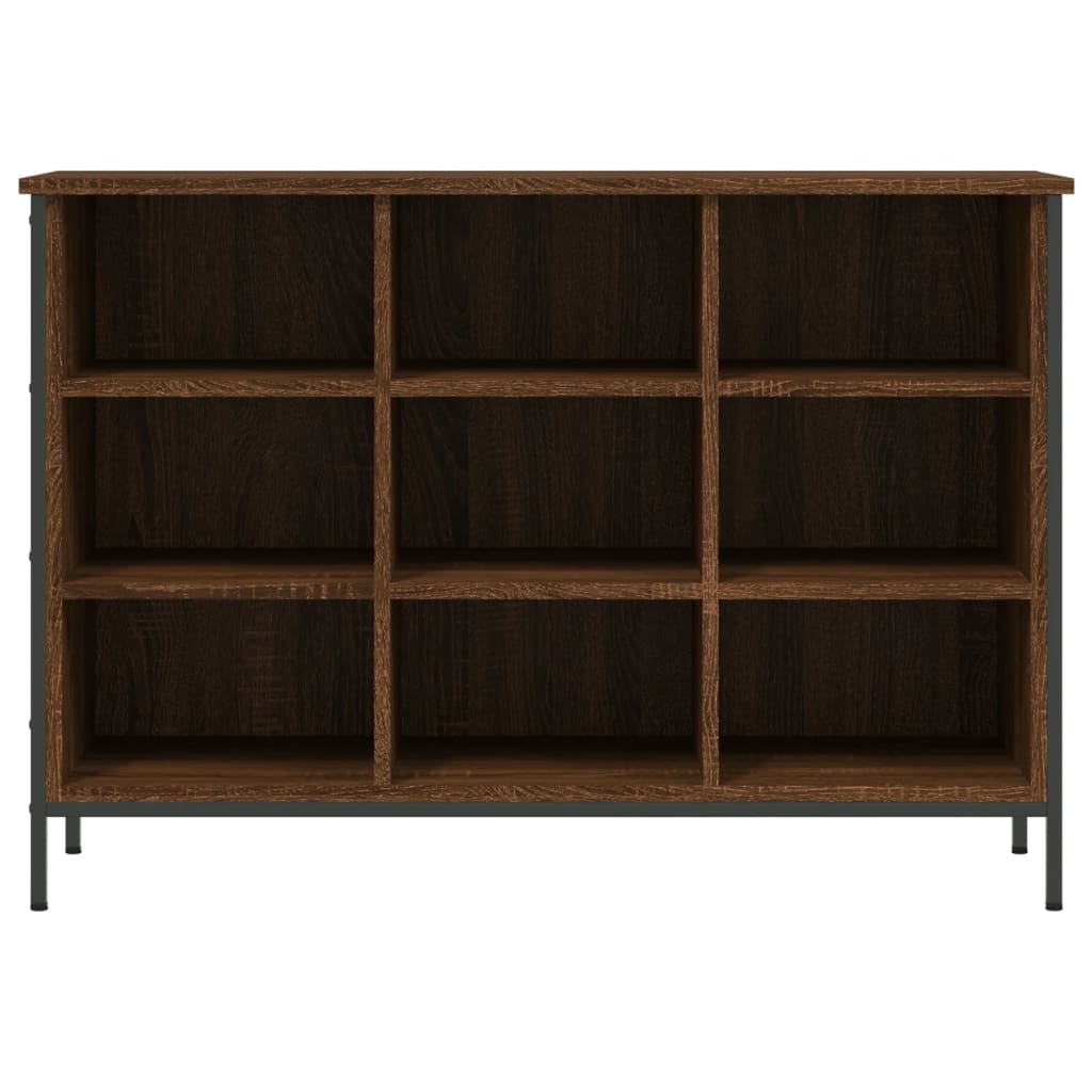 Étagère à chaussures aspect chêne marron 100x35x70 cm en bois