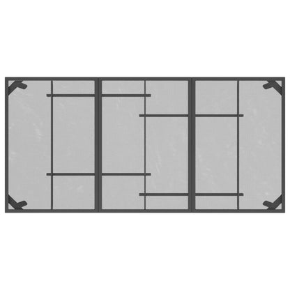 Gartentisch Anthrazit 165x80x72 cm Stahlgitter