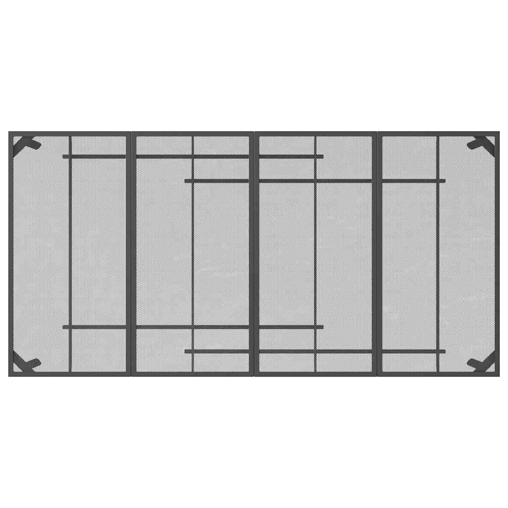 Gartentisch Anthrazit 200x100x72 cm Stahlgitter