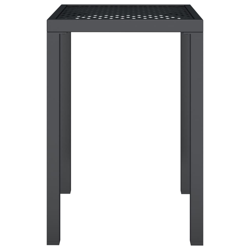 Gartentisch Anthrazit 50x50x72 cm Stahl