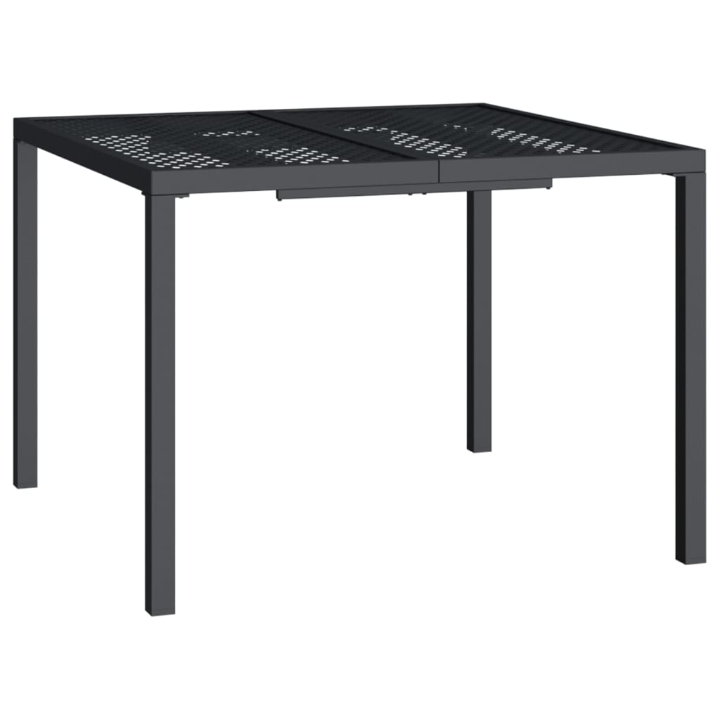 Gartentisch Anthrazit 100x100x72 cm Stahl