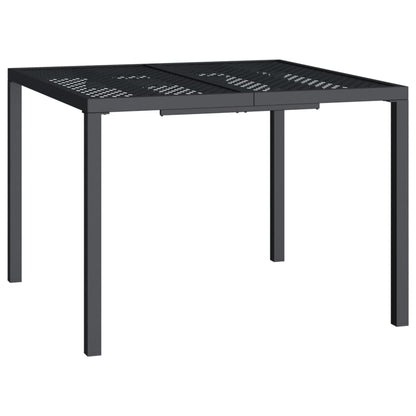 Gartentisch Anthrazit 100x100x72 cm Stahl