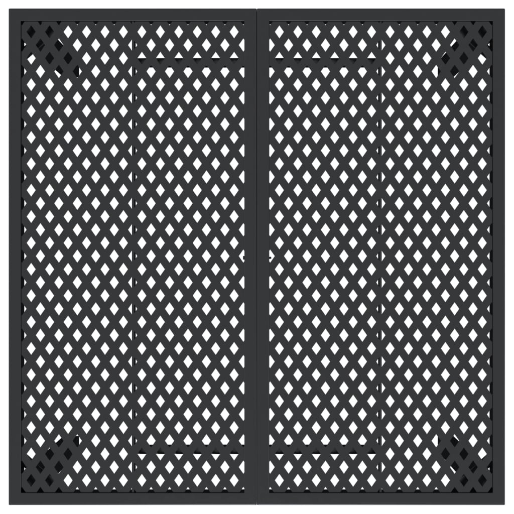 Gartentisch Anthrazit 100x100x72 cm Stahl