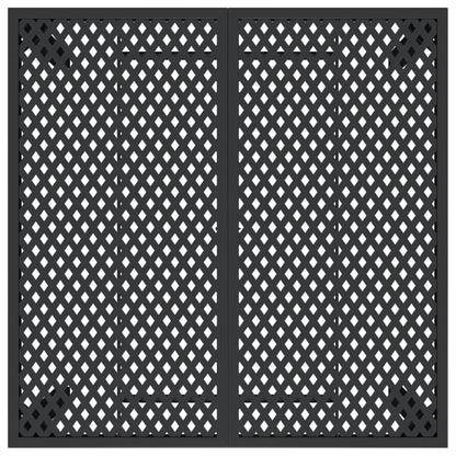 Gartentisch Anthrazit 100x100x72 cm Stahl