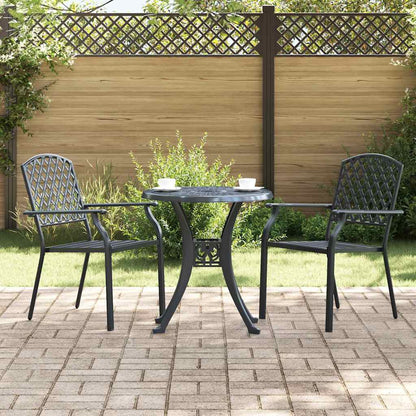 Gartenstuhl 2 stk. Anthrazit Stahl
