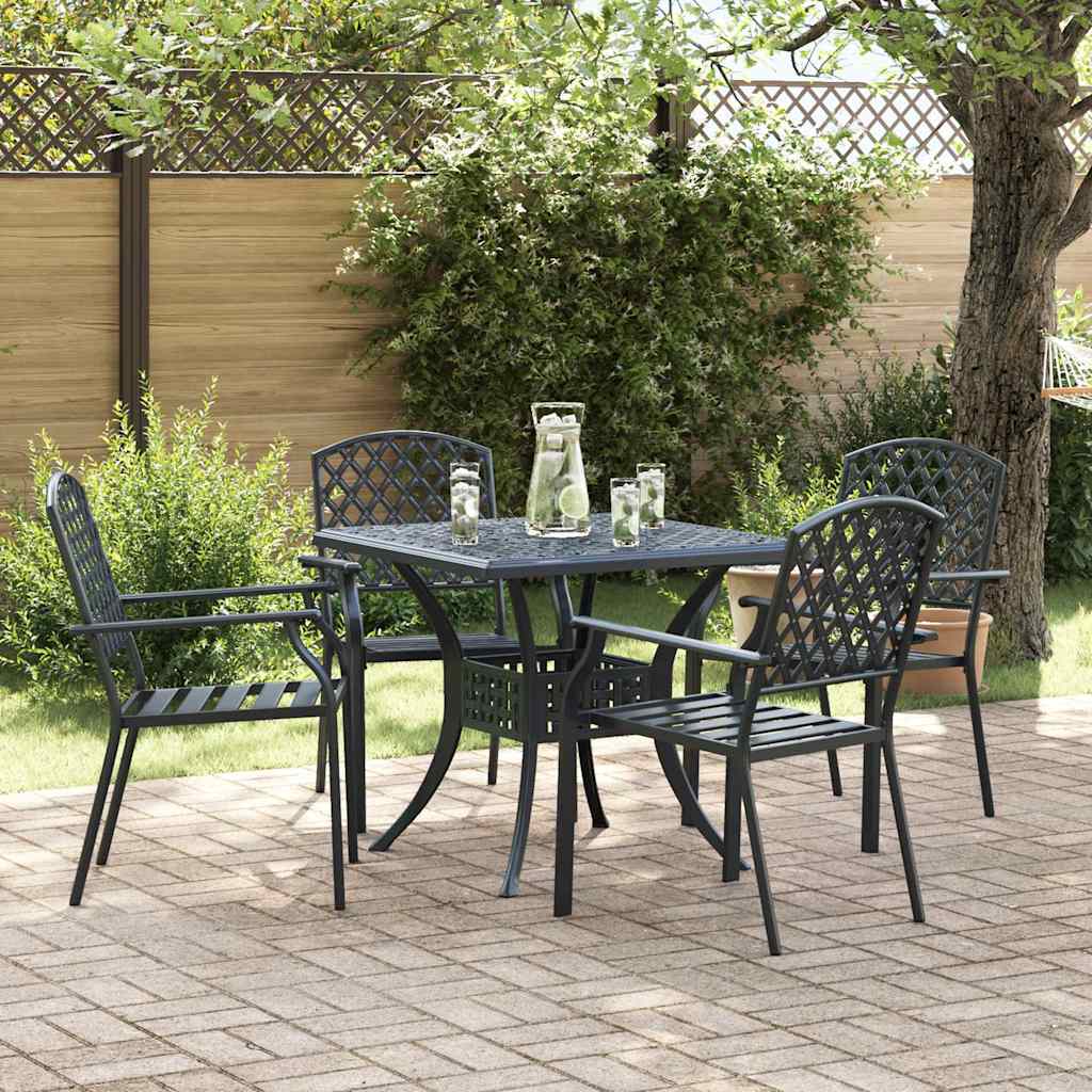 Gartenstuhl 4 stk. Anthrazit Stahl