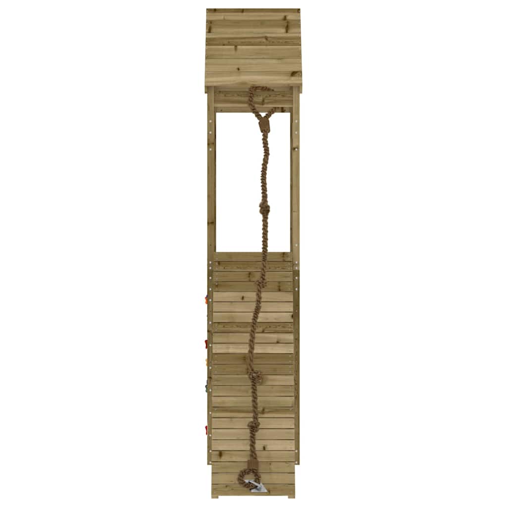Spielturm mit Kletterwand Imprägniertes Kiefernholz