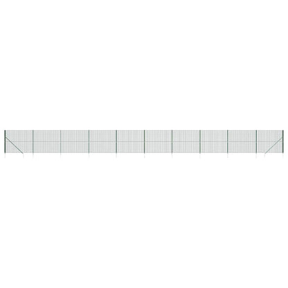 Maschendrahtzaun mit Bodenhülsen Grün 1,6x25 m