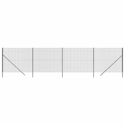Maschendrahtzaun Anthrazit 1,6x10 m Verzinkter Stahl
