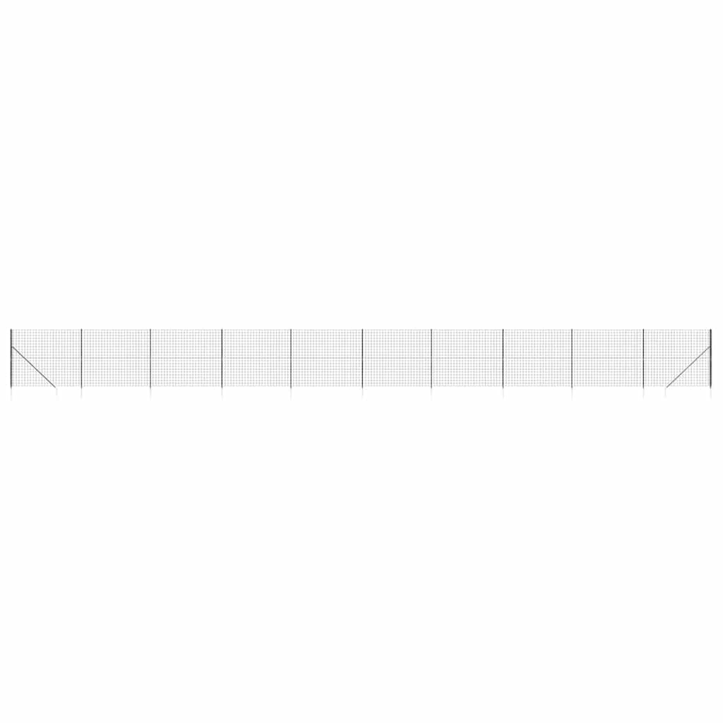 Maschendrahtzaun mit Bodenhülsen Anthrazit 1,4x25 m