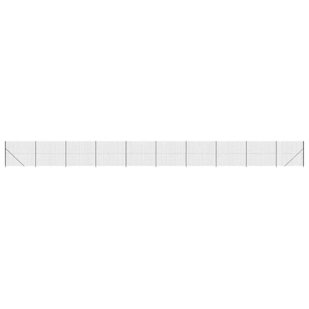 Maschendrahtzaun mit Bodenflansch Anthrazit 1,4x25 m