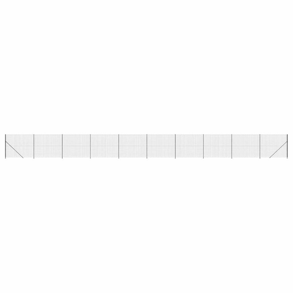 Maschendrahtzaun mit Bodenflansch Anthrazit 1,6x25 m