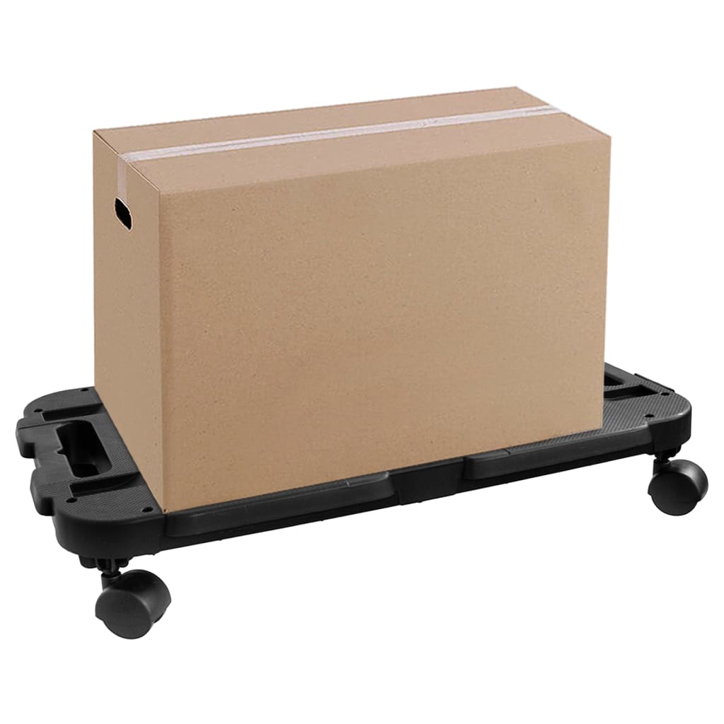Transportroller 3 Stk. Schwarz Polypropylen 200 kg
