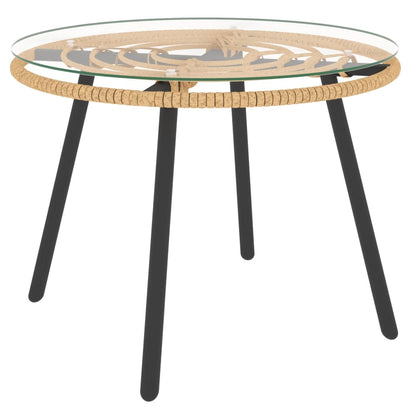 3-tlg. Garten-Lounge-Set mit Kissen Dunkelgrau Poly Rattan