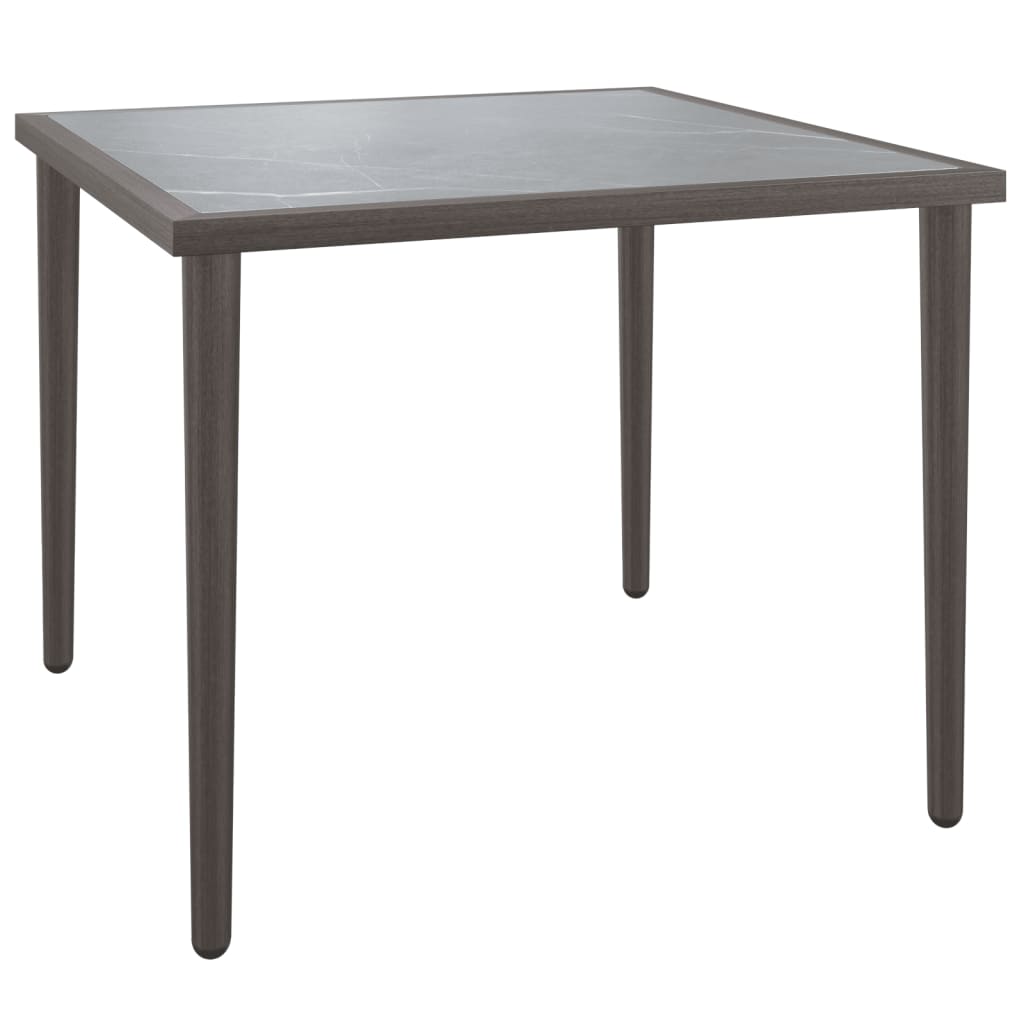 Gartentisch Grau 48x48x37 cm Stahl