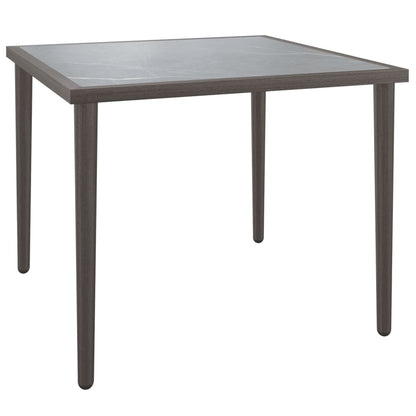 Gartentisch Grau 48x48x37 cm Stahl