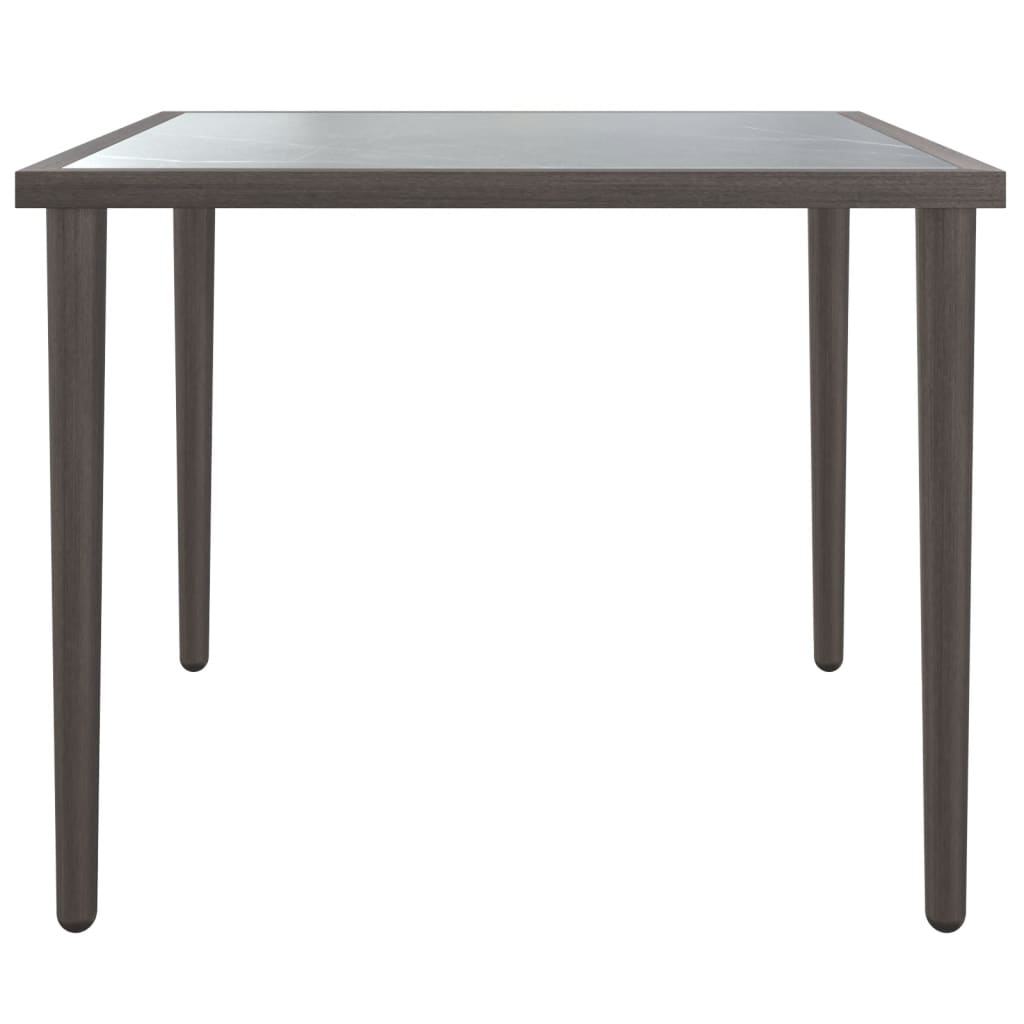 Gartentisch Grau 48x48x37 cm Stahl