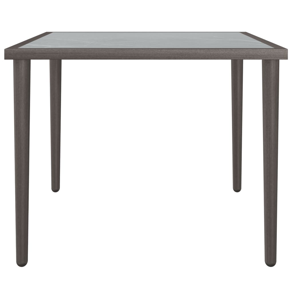 Gartentisch Grau 48x48x37 cm Stahl