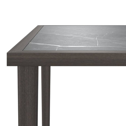 Gartentisch Grau 48x48x37 cm Stahl