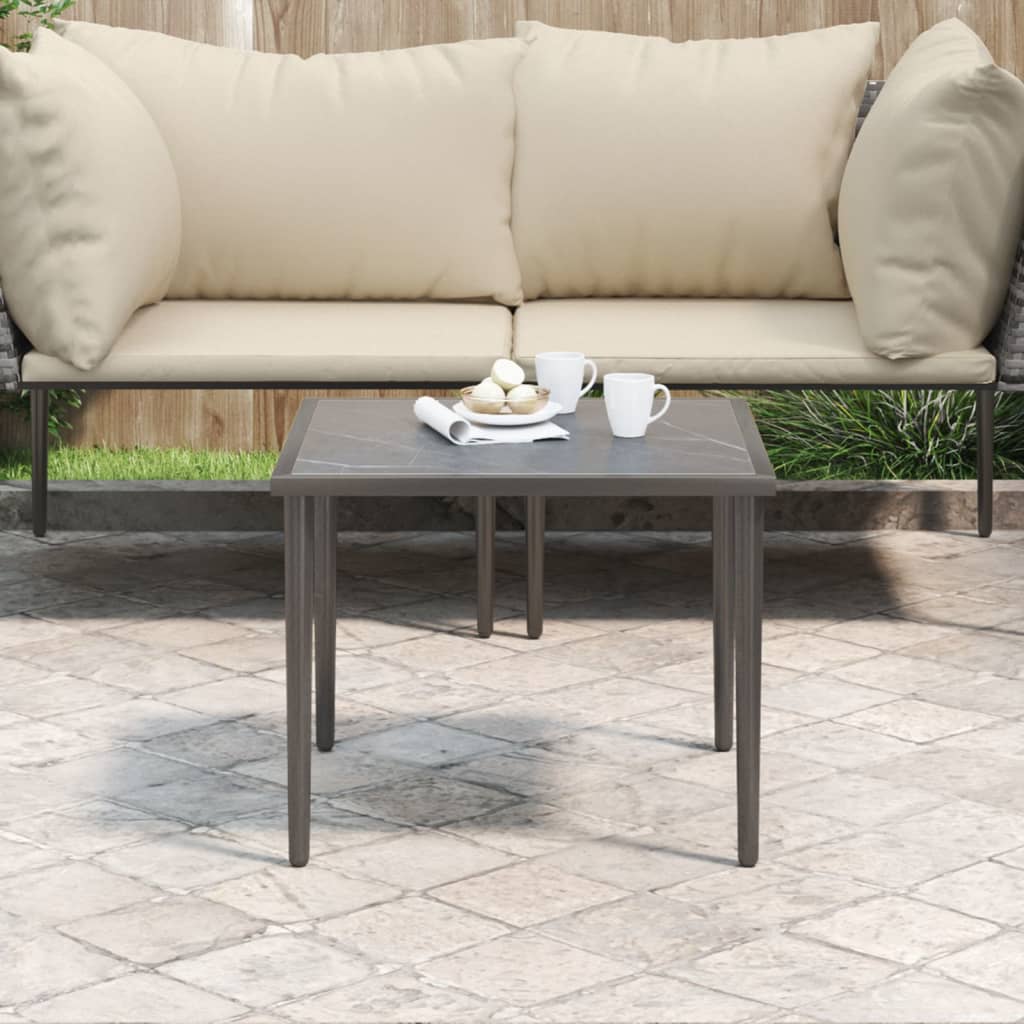 Gartentisch Grau 48x48x37 cm Stahl