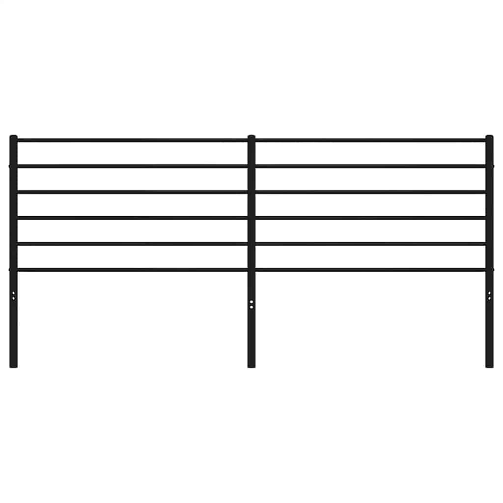 Ersatz-Kopfteil Metall Schwarz 180 cm
