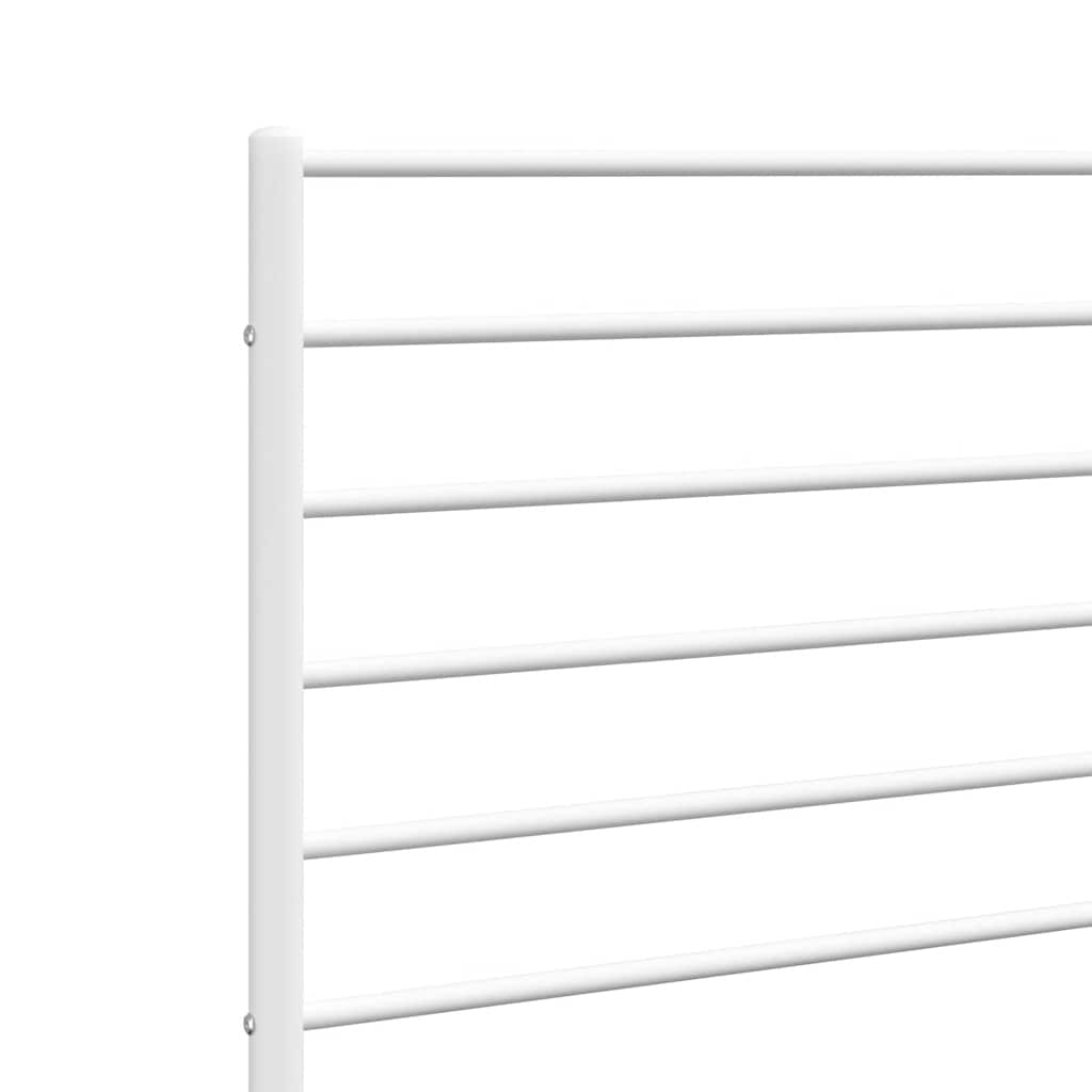 Ersatz-Kopfteil Metall Weiß 193 cm