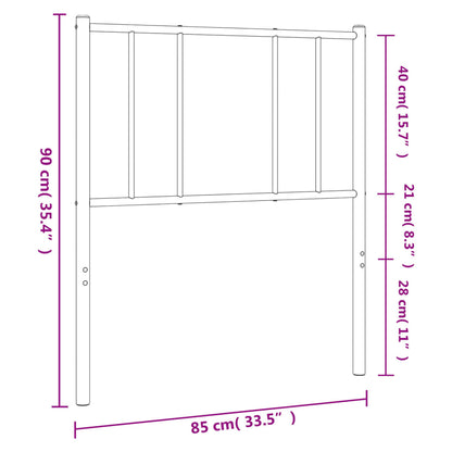 Ersatz-Kopfteil Metall Schwarz 80 cm