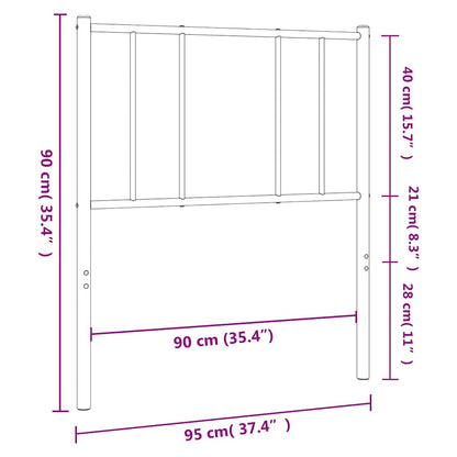 Ersatz-Kopfteil Metall Schwarz 90 cm