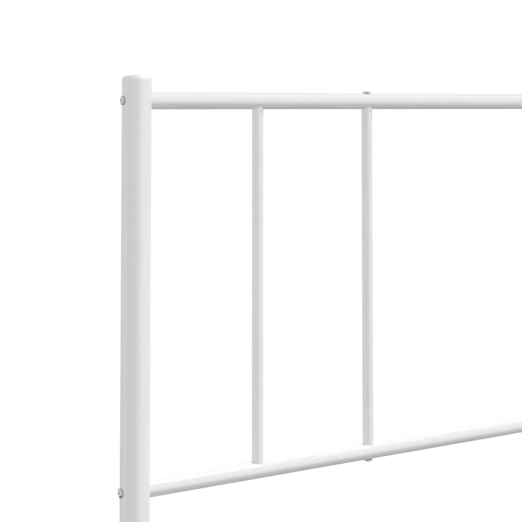 Ersatz-Kopfteil Metall Weiß 180 cm