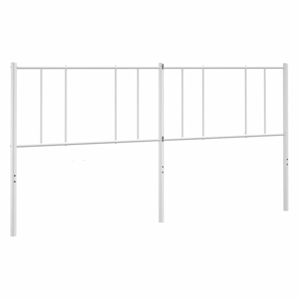 Ersatz-Kopfteil Metall Weiß 193 cm