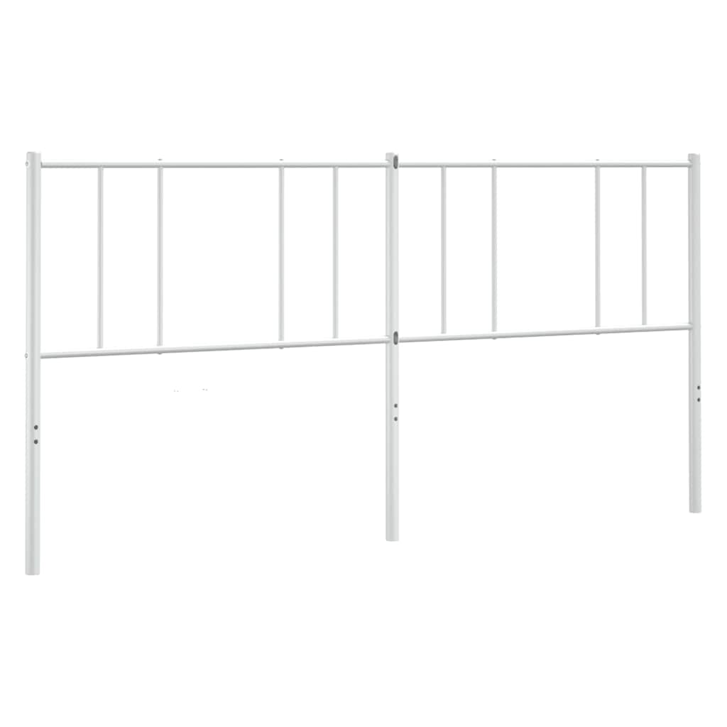 Ersatz-Kopfteil Metall Weiß 200 cm