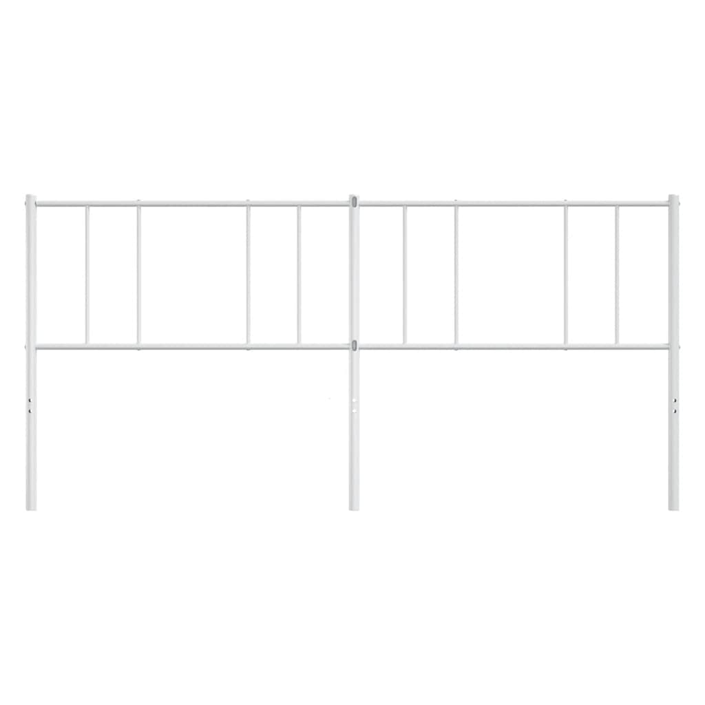 Ersatz-Kopfteil Metall Weiß 200 cm