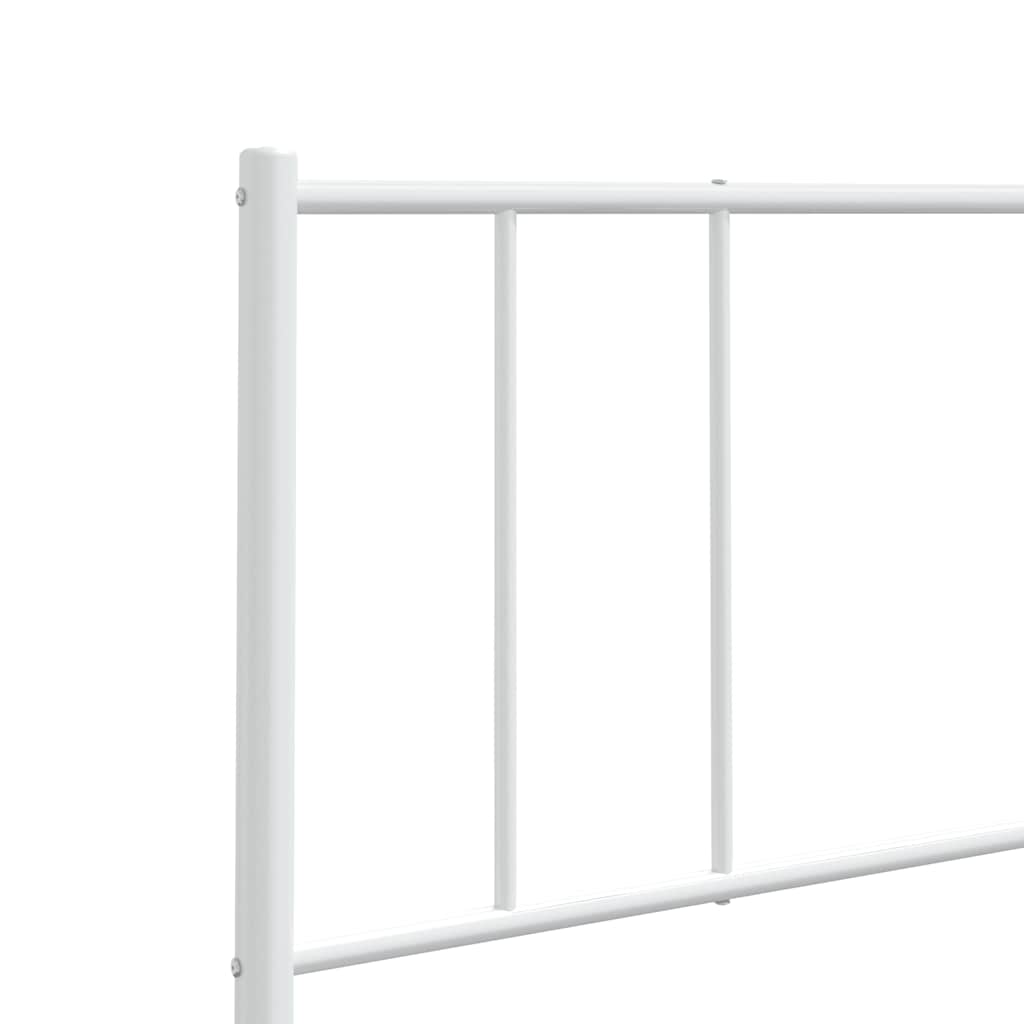 Ersatz-Kopfteil Metall Weiß 200 cm